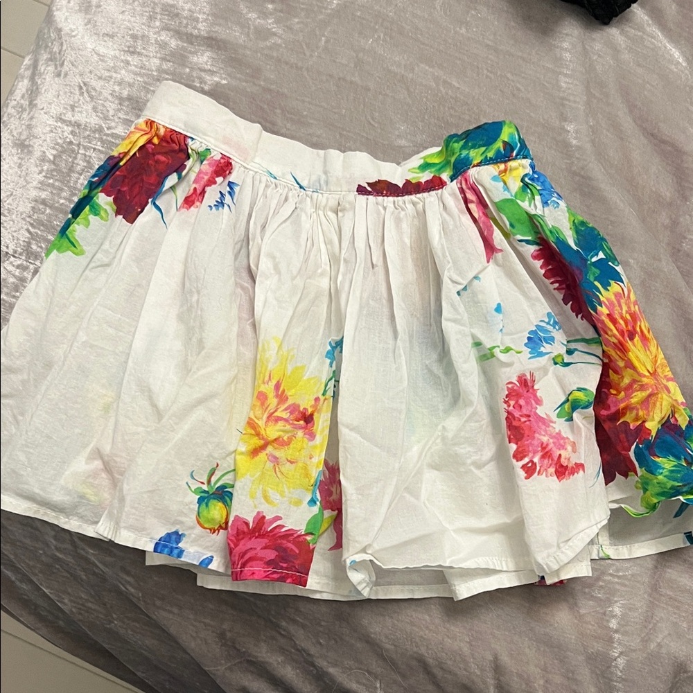 Morley Floral Kids Skirt - White with Multicolor Accents